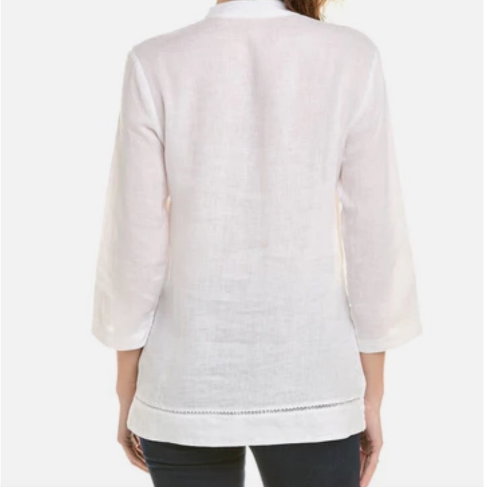 NEW J.McLaughlin Faith Linen Tunic Blouse, Medium - Picture 2 of 6
